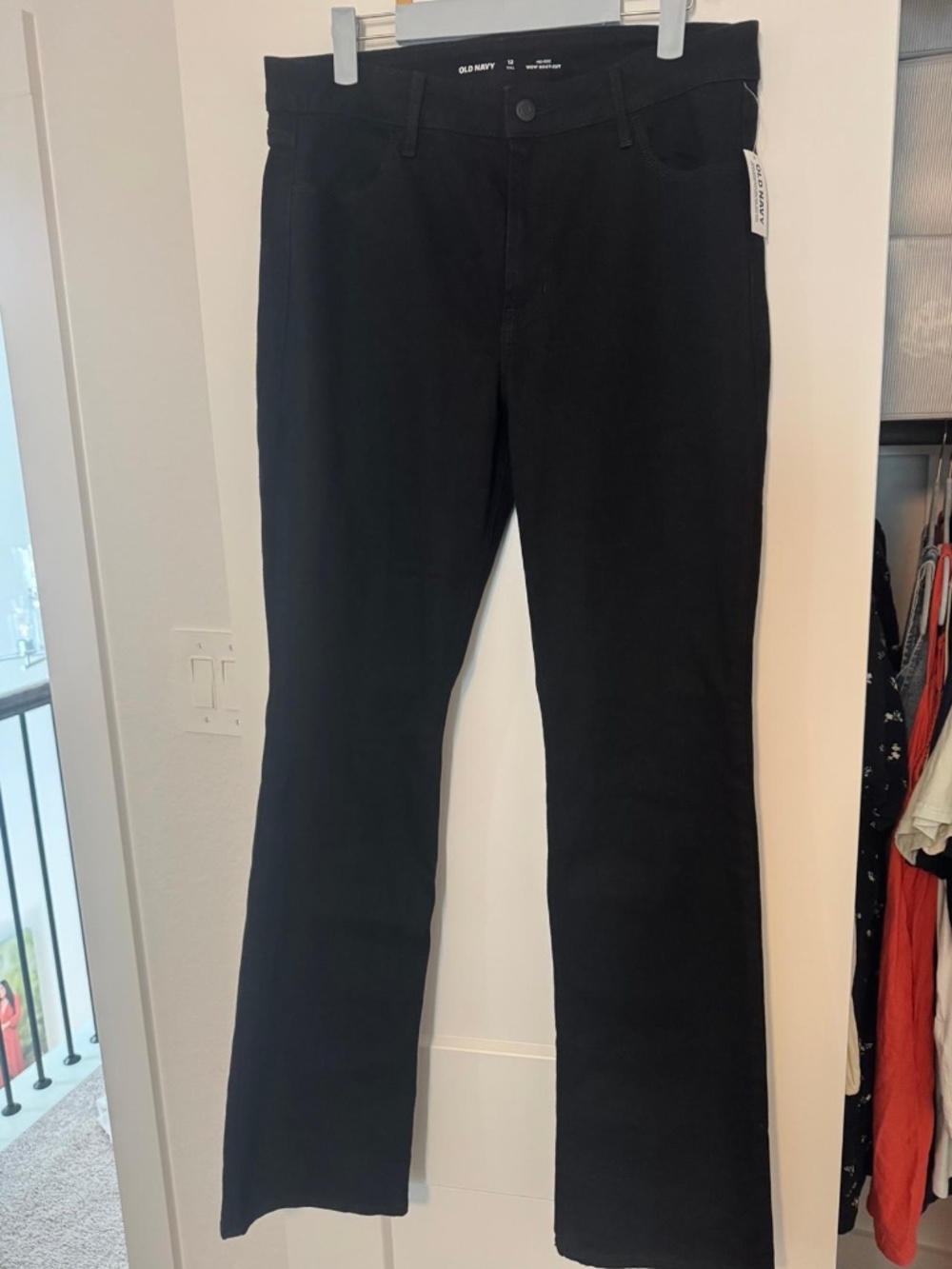 Black Mid Rise Bootcut Jeans